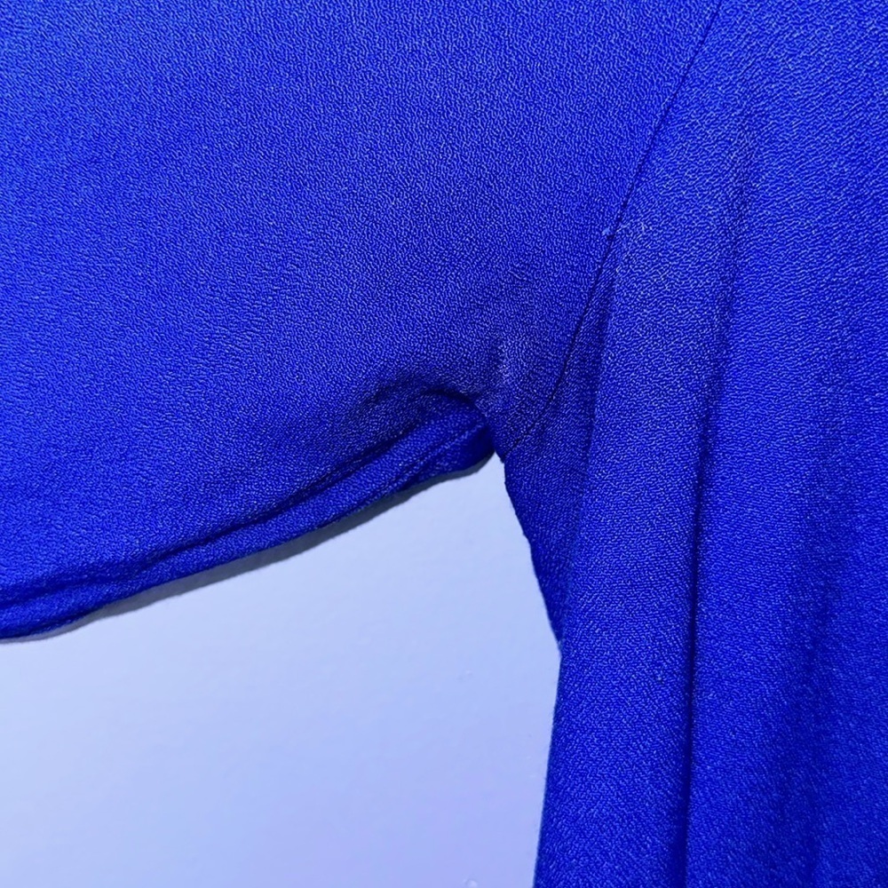 Ultra Dress Royal Blue Blazer Dress with Black and Gold Buttons - Picture 5 of 7